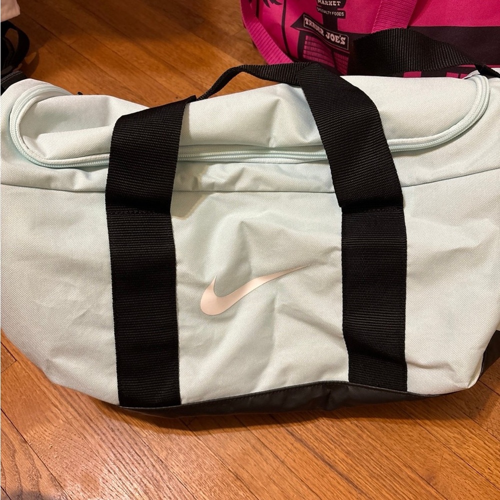 Nike Women's Black and Mint Green Duffel Bag